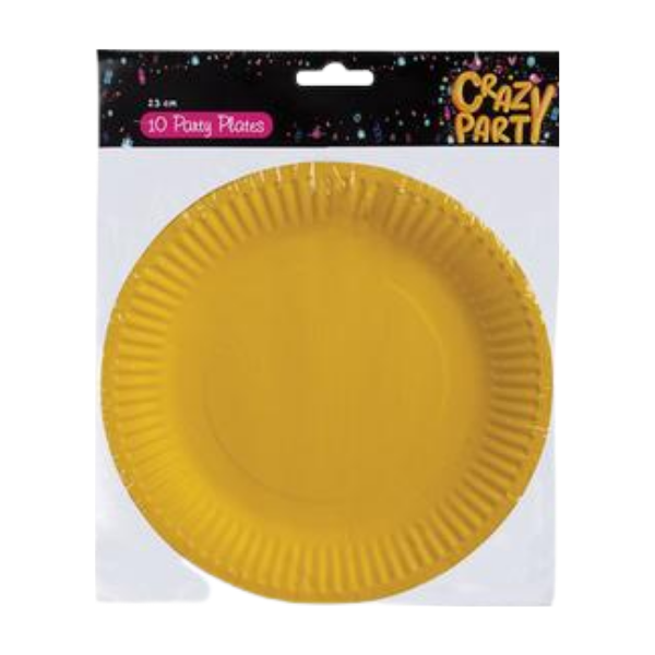 SD Party Supplies - Yellow Paper Plates - Pack of 3