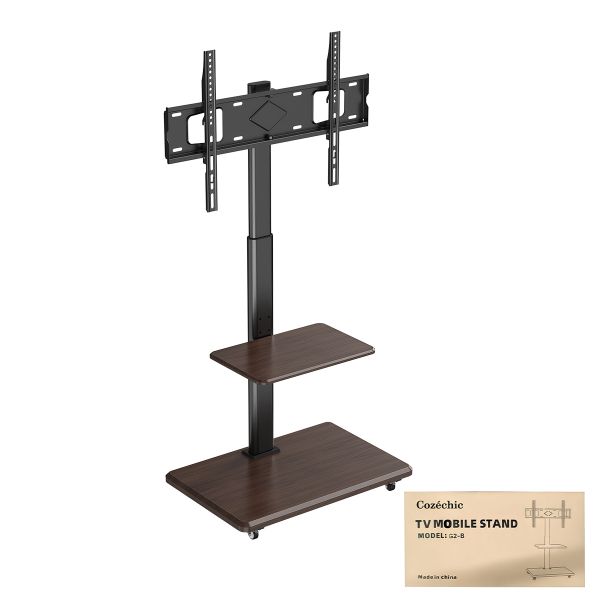 Cozéchic - TV Mobile Stand Portable TV Stand on Wheels Television Stands