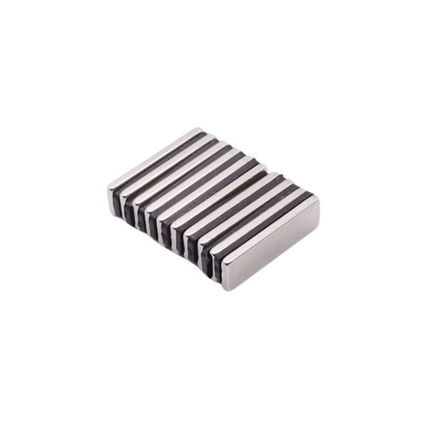 25x7.6x2mm N38 Ni Neodymium Block Magnets