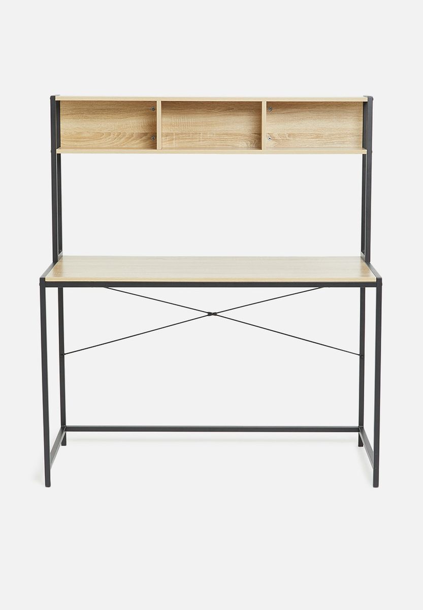X Desk - Black & Natural1