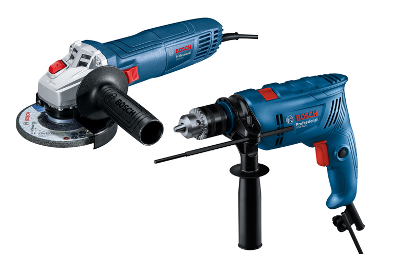 Bosch Ginder GWS 700 + Drill GSB600 + 3 cutting disk + 15pc mix drill set