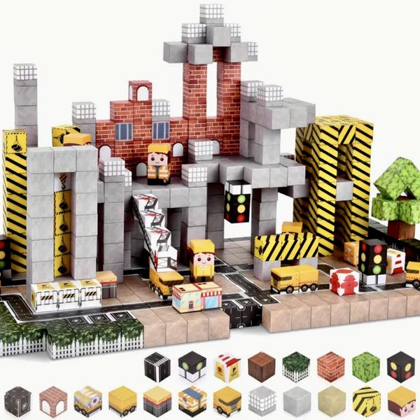 DIY Magnetic Building Blocks City 128 piece