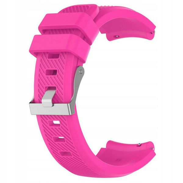 Silicone Strap Compatible with Samsung Gear S3 Frontier/Classic -Dark pink