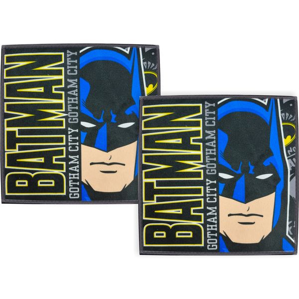 BATMAN By DC Official Licensed Kids 100% Cotton Face Cloth - 2 Pack