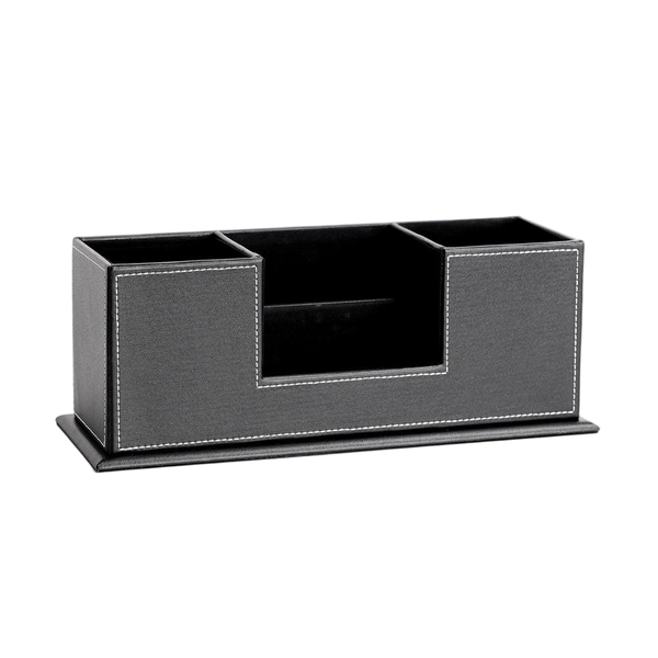 Multifunctional Leather Stationery Pen Holder
