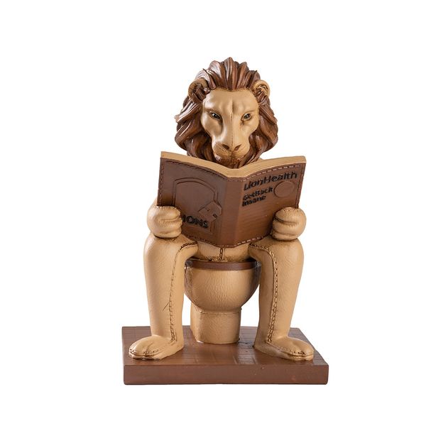 Lion-Shaped Tabletop Decoration Item, Tabletop Resin Handicraft