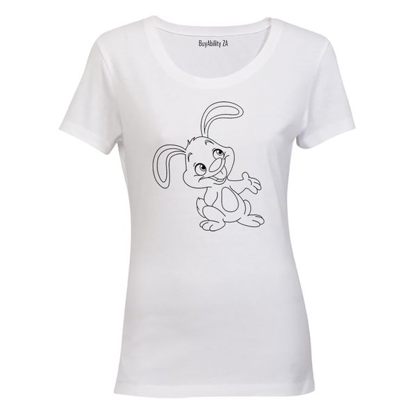 Happy Easter - Bunny Silhouette - Ladies - T-Shirt