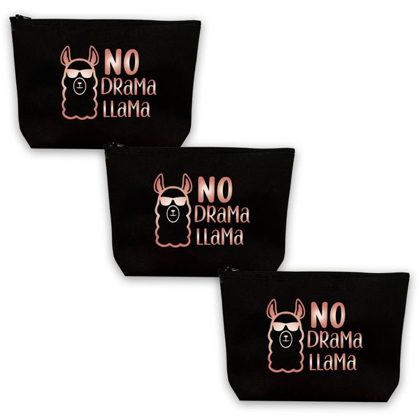 No Drama Llama Make Up Bags - Set of 3