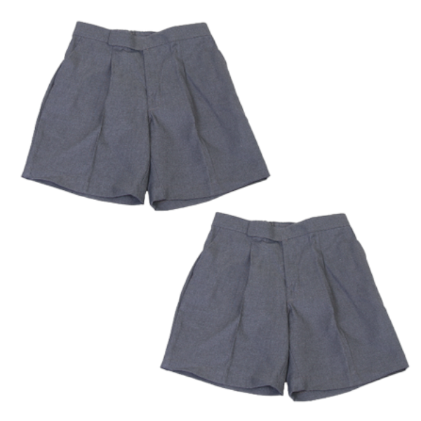 Boys School Shorts - Grey 2 pack
