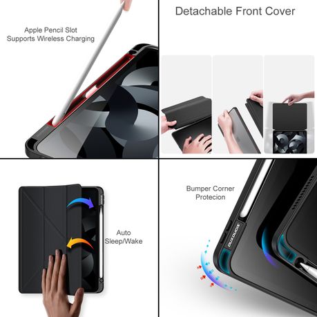 Dux Ducis Magi etui do iPad Air (5. generacji) / (4. generacji) pokrowiec  smart cover z podstawką i schowkiem na Apple Pencil czarny 