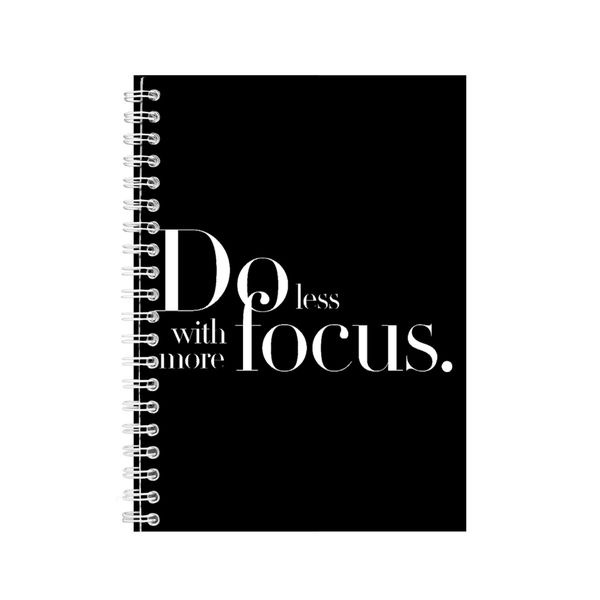Focus A5 Notebook Spiral Lined Motivational Saying Graphic Notepad Gift 224