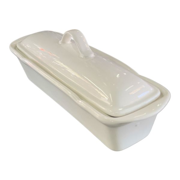 Casserole 28.3x9x10cm Porcelain Rectangular White