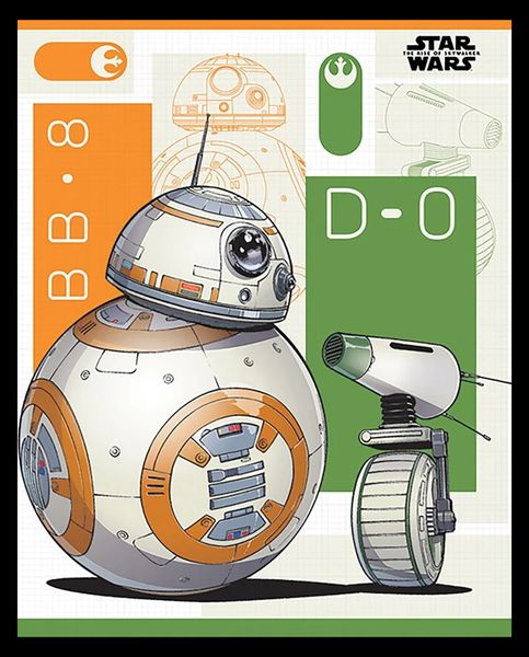 Star Wars: Rise Of Skywalker (BB-8 And D-O) Framed Mini Poster (40 x 50cm)