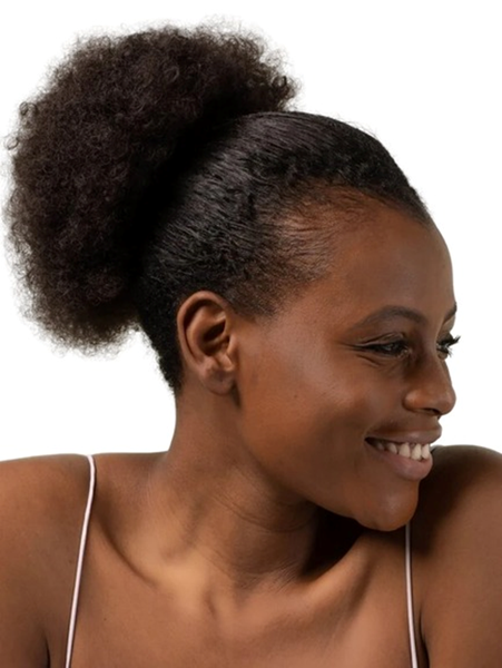 Black Curly Afro Synthetic Hair Bun