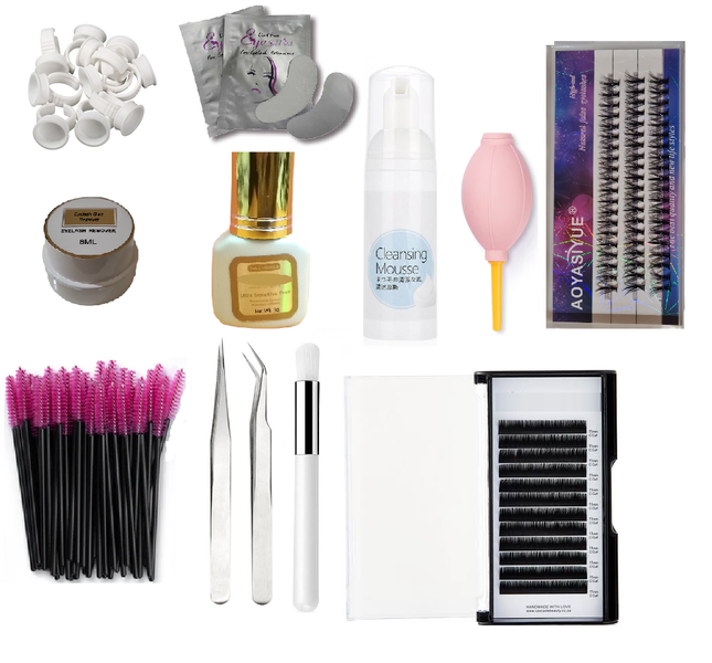 Professional Individual and Cluster Lashes Kit