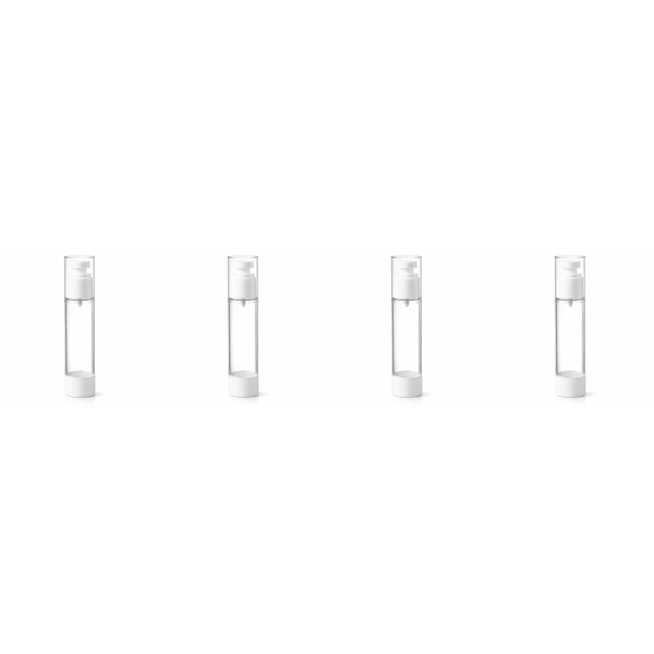 4 Pack 100ml Travel Spray Bottle - White/Transparent