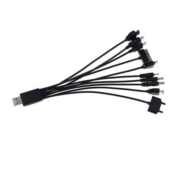 Raz Tech Universal 10 in 1 Multi USB Cable Car Charger for Mobile Phone