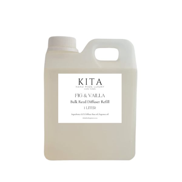 Kita Fragrances 1L Fig &amp; Vanilla Bulk Reed Diffuser refill