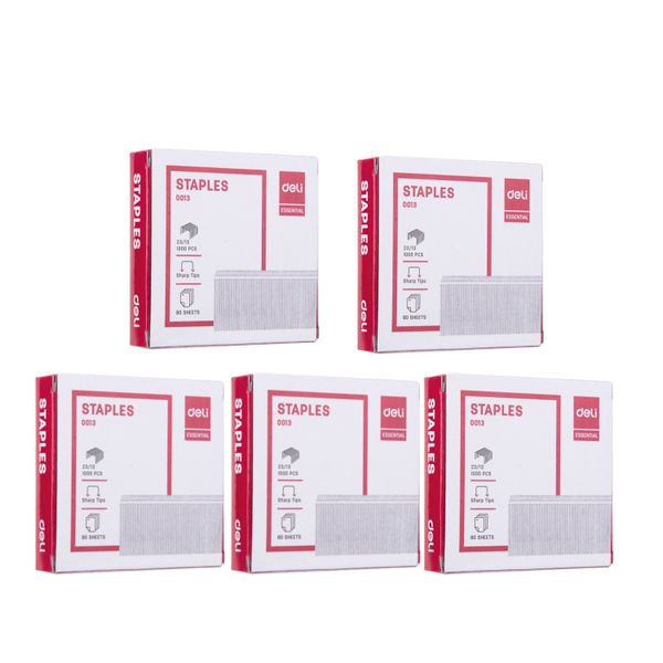 Staple 23/13 - 80 sheets - 1000Pcs per Box - 5 packs