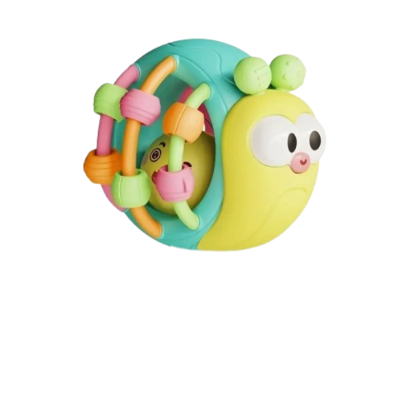 Adorable Snail Baby Rattle Toy - Early Learning Puzzle with Colorful Ball