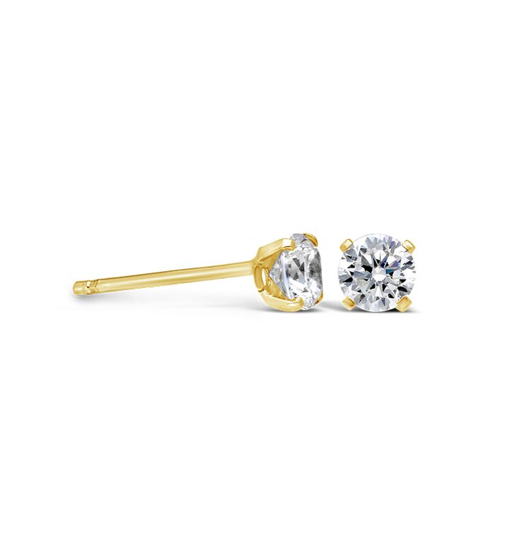 Broadway Jewellers - 9ct Yellow Gold Cubic Zirconia Claw Stud Earrings ...