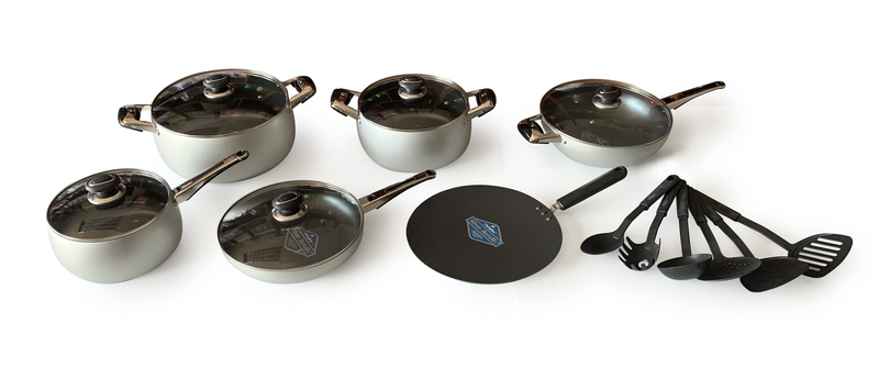 KITCHEN CHEF TEFLON Non-Stick Cookware 18 pcs Value set