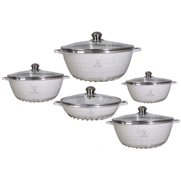 Chefs Choice 10-Piece Die-Cast Aluminium Casserole Cookware Set