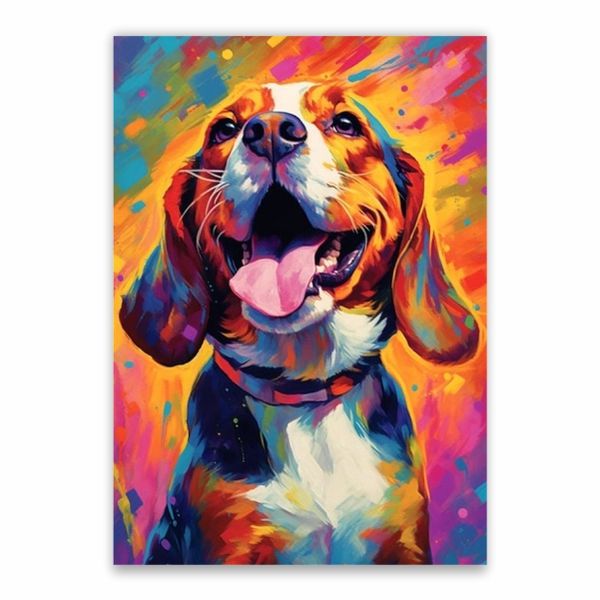 Cute Pup Painting Poster - A1