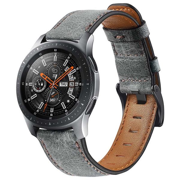 Toni Genuine Leather Watch Strap 22mm - Grey