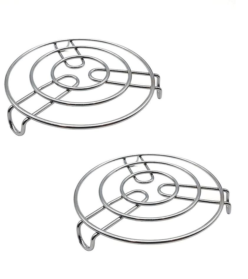 Stainless Steel Trivet Kitchen Hot Pot Holder Steamer Rack Stand 2Pack Shop Today. Get it