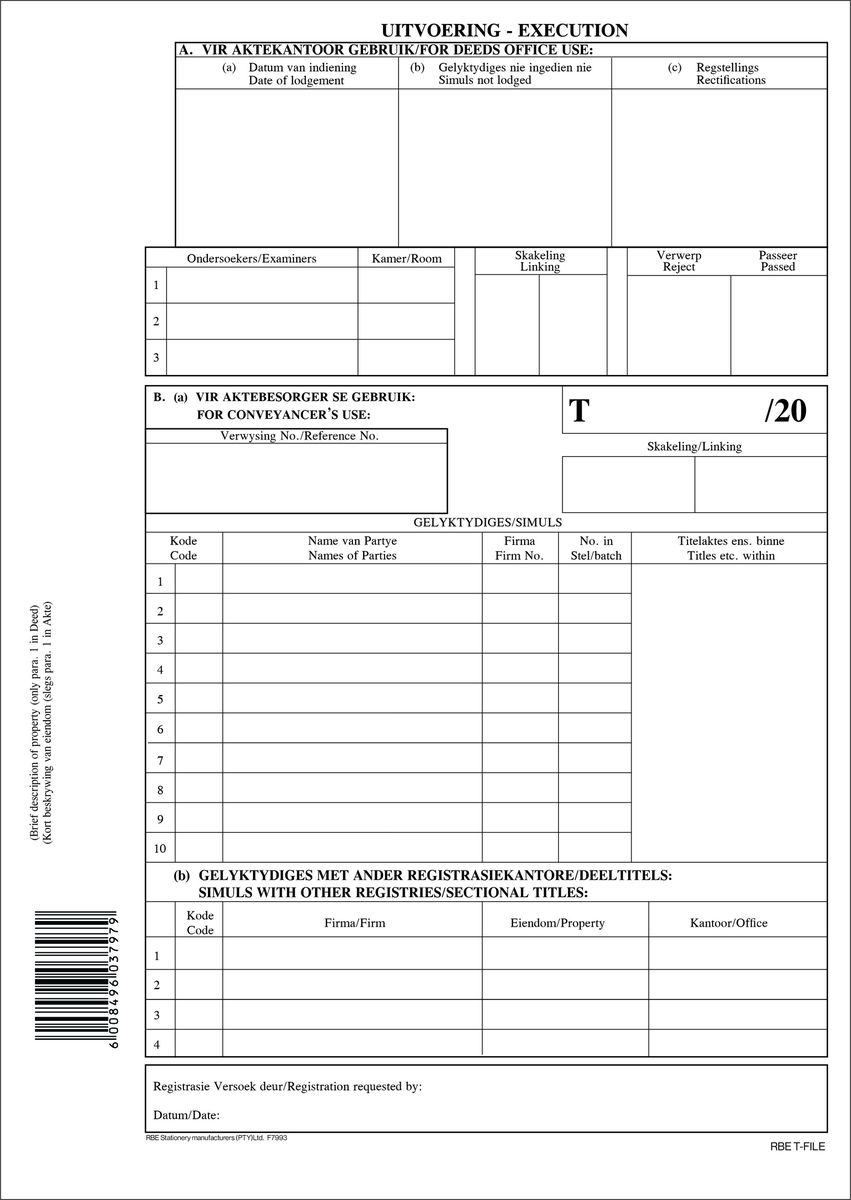 High Court Forms Execution Cover for Transfer Forms White 100 #39 s Shop