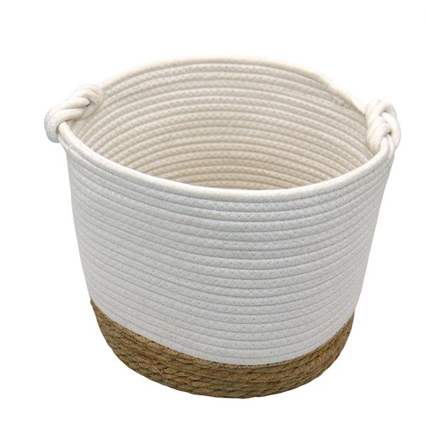 Cotton Round Laundry Basket - Storage Bin, Dirty Laundry Bin Or Toy Bin