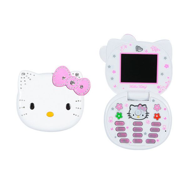 KT Cat Mini Cartoon Cute Children Student Flip Button Small Mobile Phone