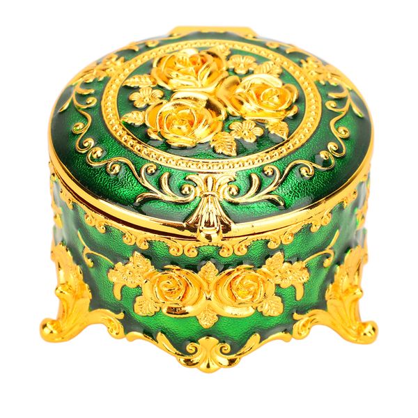 Retro Metal Jewelry Box for Earrings &amp; Necklaces Storage