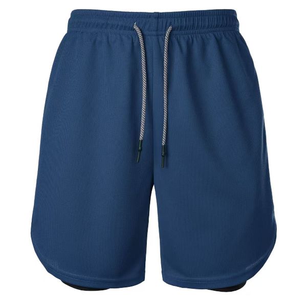 Men's two-in-one running/fitness shorts with pockets