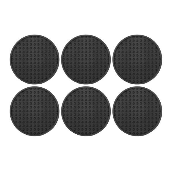 Bestby - 6 Pieces Silicone Coasters with Iron Holder