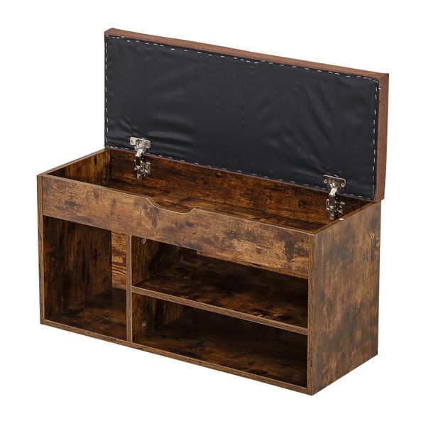 Shoe Storage Bench Shoe Rack Entryway Bench with Flip-up Padded Cushion