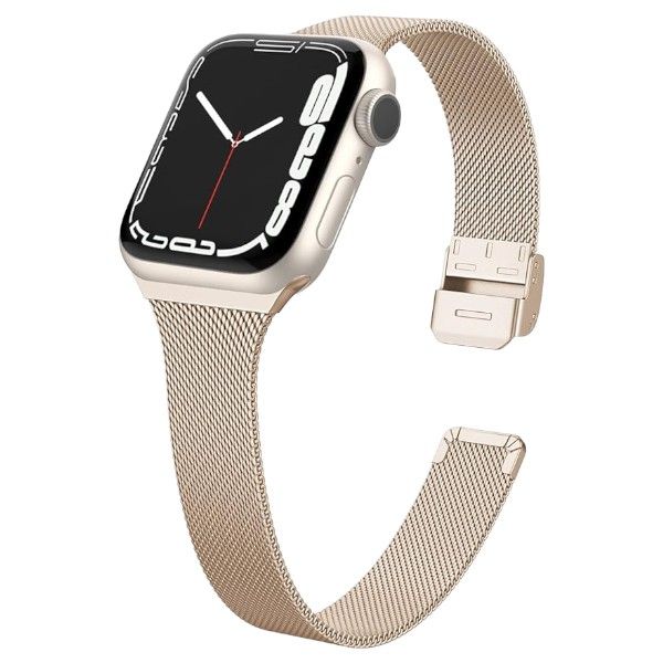 Stainless Steel Apple Watch Strap With Integrated Adapter - Rose Gold