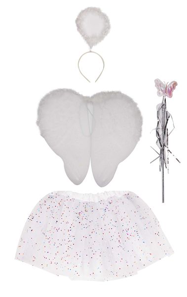 Little Angle Kids Costume Set - White