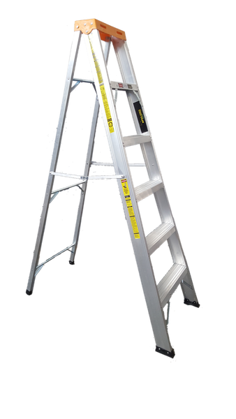 Afriladder A-Frame Aluminium Ladder Medium Duty 6 Step - 1.8m - ASLM6