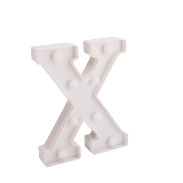 White Plastic Wall Mount 22 cm LED Letter X