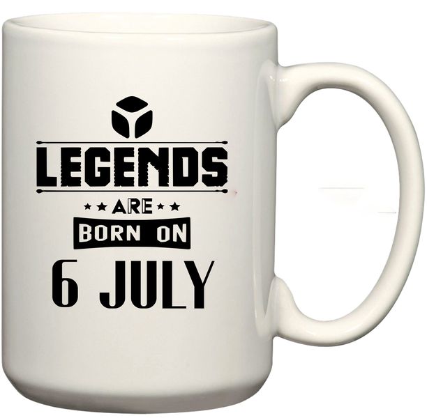 Legends Are Born on 6 July Birthday Coffee Mug