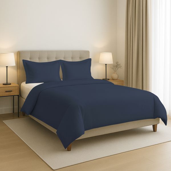 Pizuna Cotton Duvet Cover Set Luxurious 400 Thread Count Bedding Set