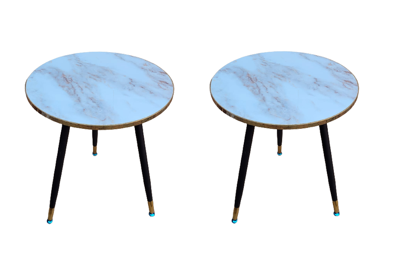 Laminated Wooden Marble Look Perla 2 Piece Table Set