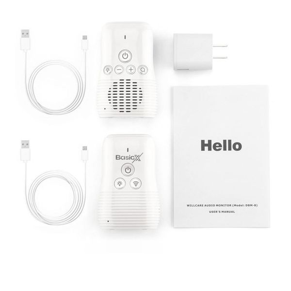BasicX DBM-8 2.4GHz Wireless Two-Way Audio Baby Monitor - EU Plug