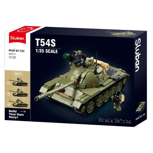 Sluban Building Set: Model Bricks - Medium Tank 3-in-1 - 604 Pieces