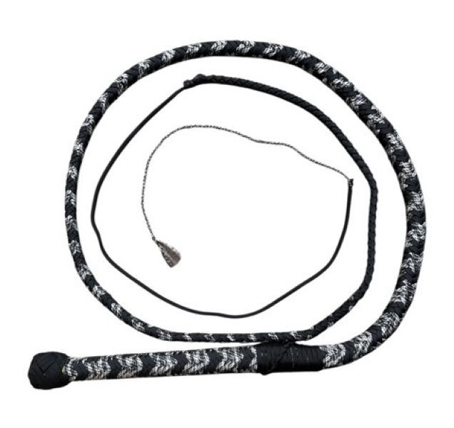 Handcrafted Bull Whip with 5 x Crackers - 6 Foot