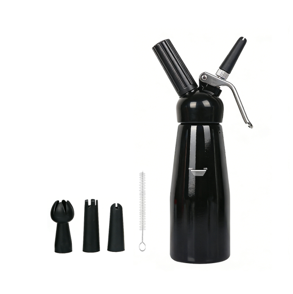 500ml Stainless Steel Cream Gun Cream Frother Set With Three Piping Nozzles