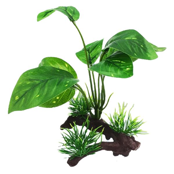 Pet Aquarium Leaf Tree Branch Fish Tank Ornament (16cm)