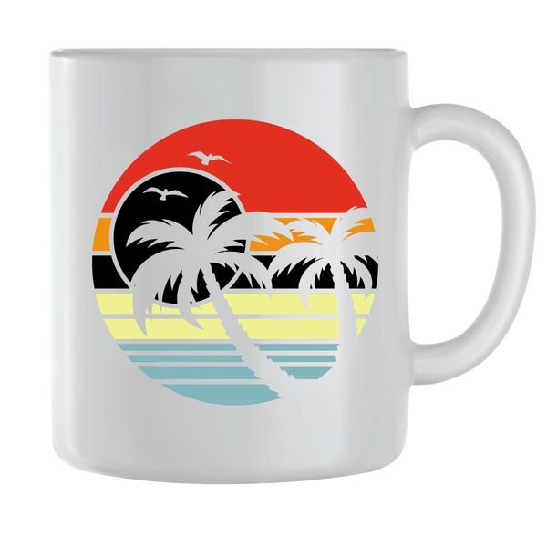 Red Sky Coffee Mugs for Men Women Trendy Surfing Graphic Cups Present 099